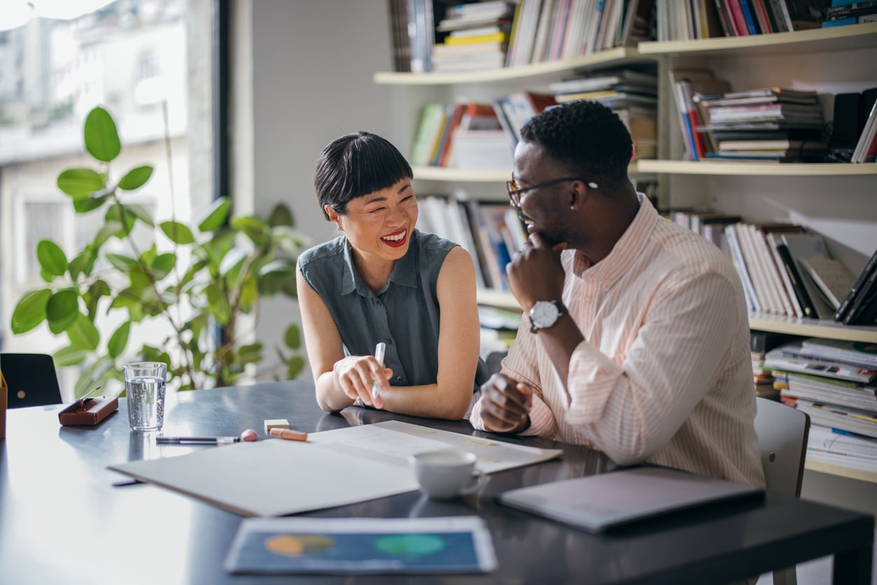 Employee listening to coaching questions from their manager