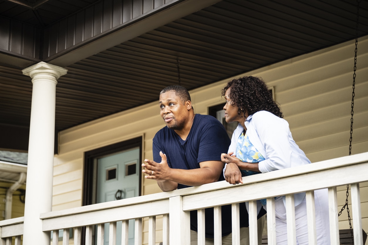 Couple having a conversation about gender-based violence